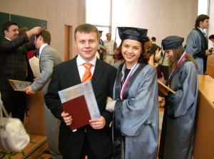 В 2007 году мы с Ромой стали обладателями красных дипломов Государственного Университета Управления