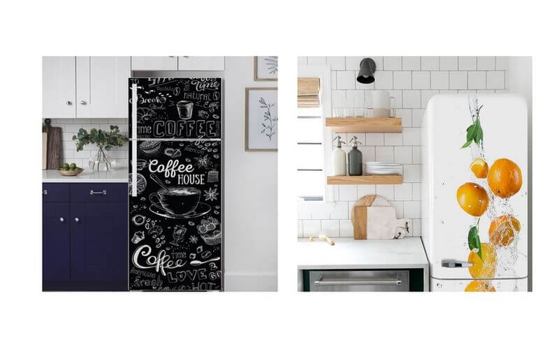 Виниловые наклейки на холодильник – оригинальный и недорогой декор интерьера